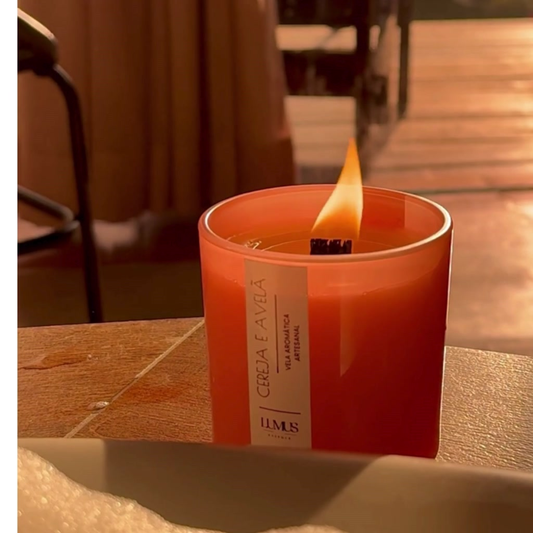 Vela Aromática Perfumada de Cereja e Avelã 200gr