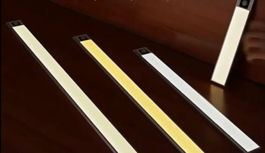 Lâmpada noturna LED com sensor de movimento sem fio USB recarregável para de cozinha guarda-roupa