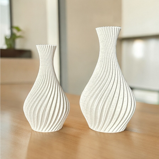 Kit 2 Vasos Decorativos em Espiral - Varias Cores