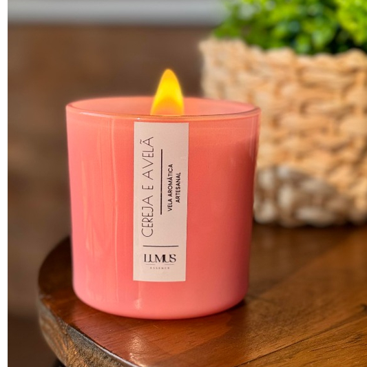 Vela Aromática Perfumada de Cereja e Avelã 200gr