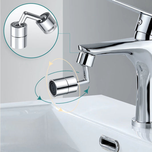 Bico Extensor de Torneira com Filtro à Prova de Respingos e Conector Externo de Plástico, 360º