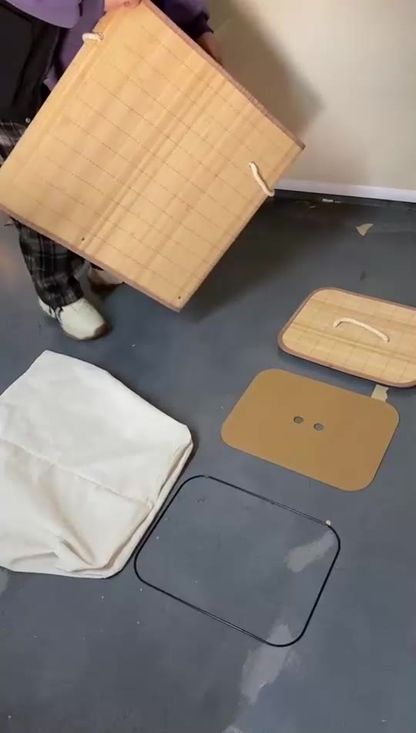 Cesto de Roupa 100% Bambu – Resistente a Mofo e Bactérias Sofisticação natural para manter sua casa organizada e saudável.