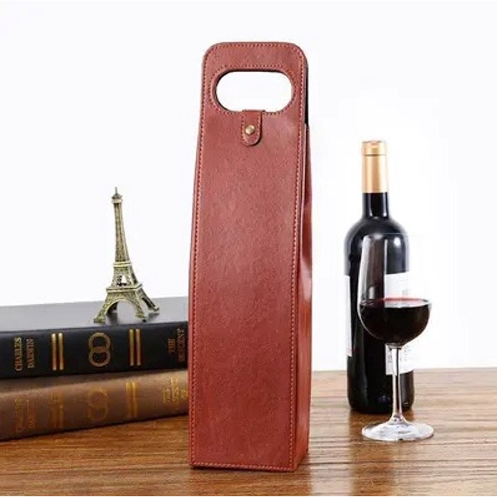 Sacola para Vinho em Couro Sintético Luxo – 1 Garrafa Apresente seus rótulos com estilo e sofisticação.