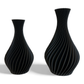 Conjunto de Vasos Decorativos Ondulados – Design Escultural e Sofisticado