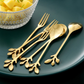 Kit jogo 10 Peças Conjunto De Colher garfo Criativo De Aço Inoxidável Talheres De Ouro Para Café Ferramentas De Café De Cozinha