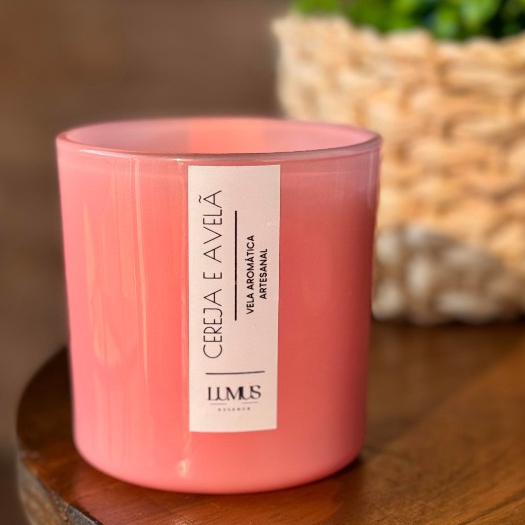 Vela Aromática Perfumada de Cereja e Avelã 200gr