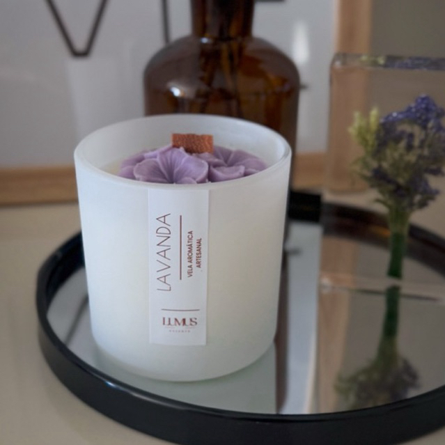 Vela Aromática Perfumada Lavanda 200gr