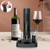 Kit Elétrico Premium para Vinho  4 em 1 – Mais praticidade, elegância e sofisticação para os momentos que merecem um brinde.