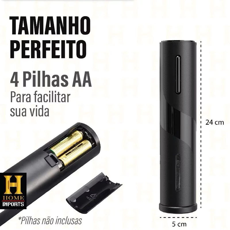 Kit Elétrico Premium para Vinho  4 em 1 – Mais praticidade, elegância e sofisticação para os momentos que merecem um brinde.