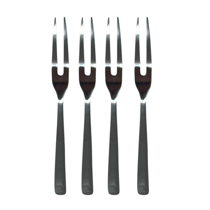 kit 4 Garfos em Aço Inox para Aperitivo Velena